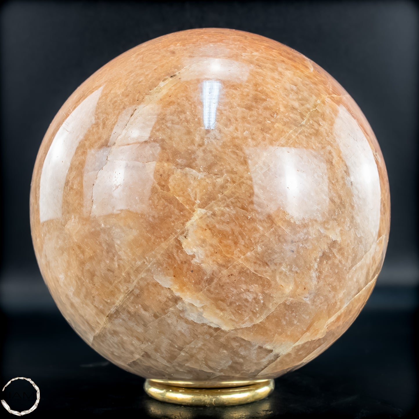 Natürlicher Pfirsich-Mondstein Kristall-Kugel - 1868,41g