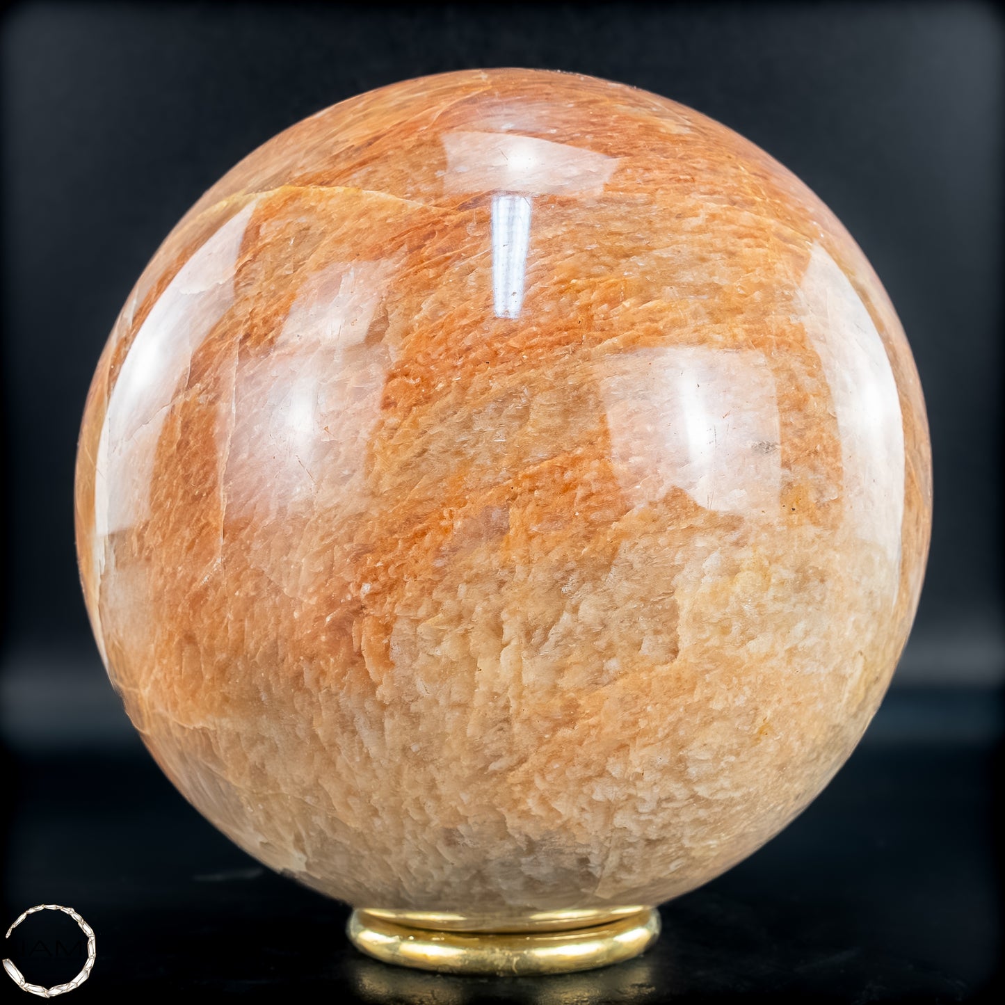 Natürlicher Pfirsich-Mondstein Kristall-Kugel - 1868,41g