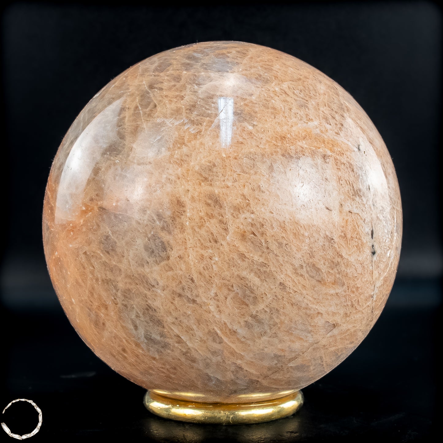 Natürlicher Pfirsich-Mondstein Kristall-Kugel - 1090,94g - 97mm