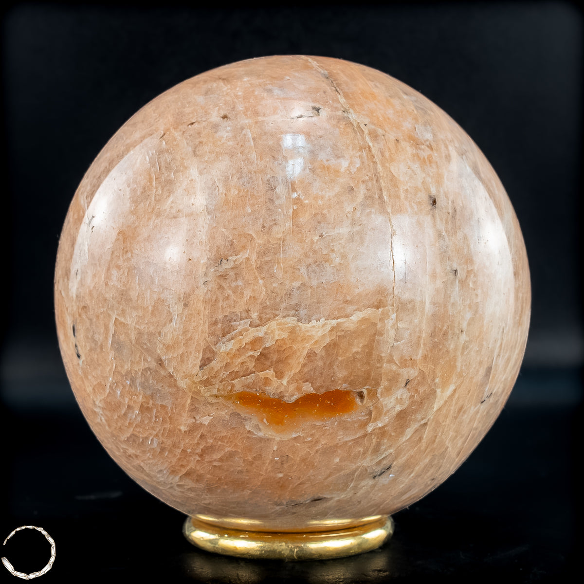 Natürlicher Pfirsich-Mondstein Kristall-Kugel - 1090,94g - 97mm