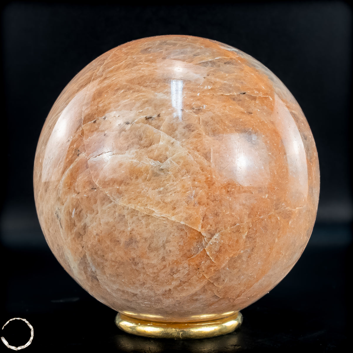 Natürlicher Pfirsich-Mondstein Kristall-Kugel - 1090,94g - 97mm