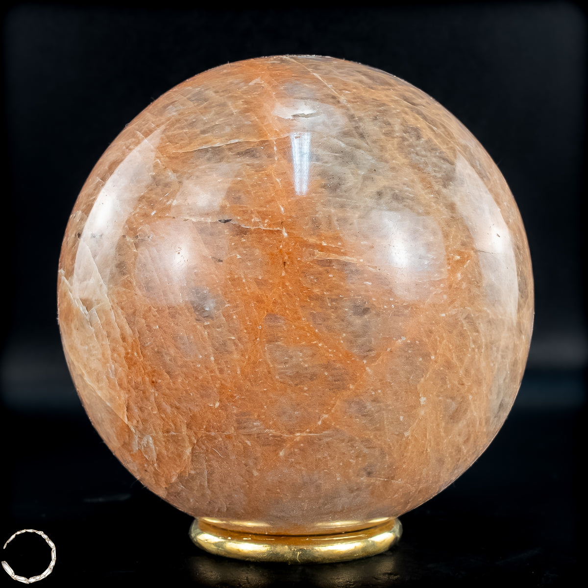 Natürlicher Pfirsich-Mondstein Kristall-Kugel - 1090,94g - 97mm