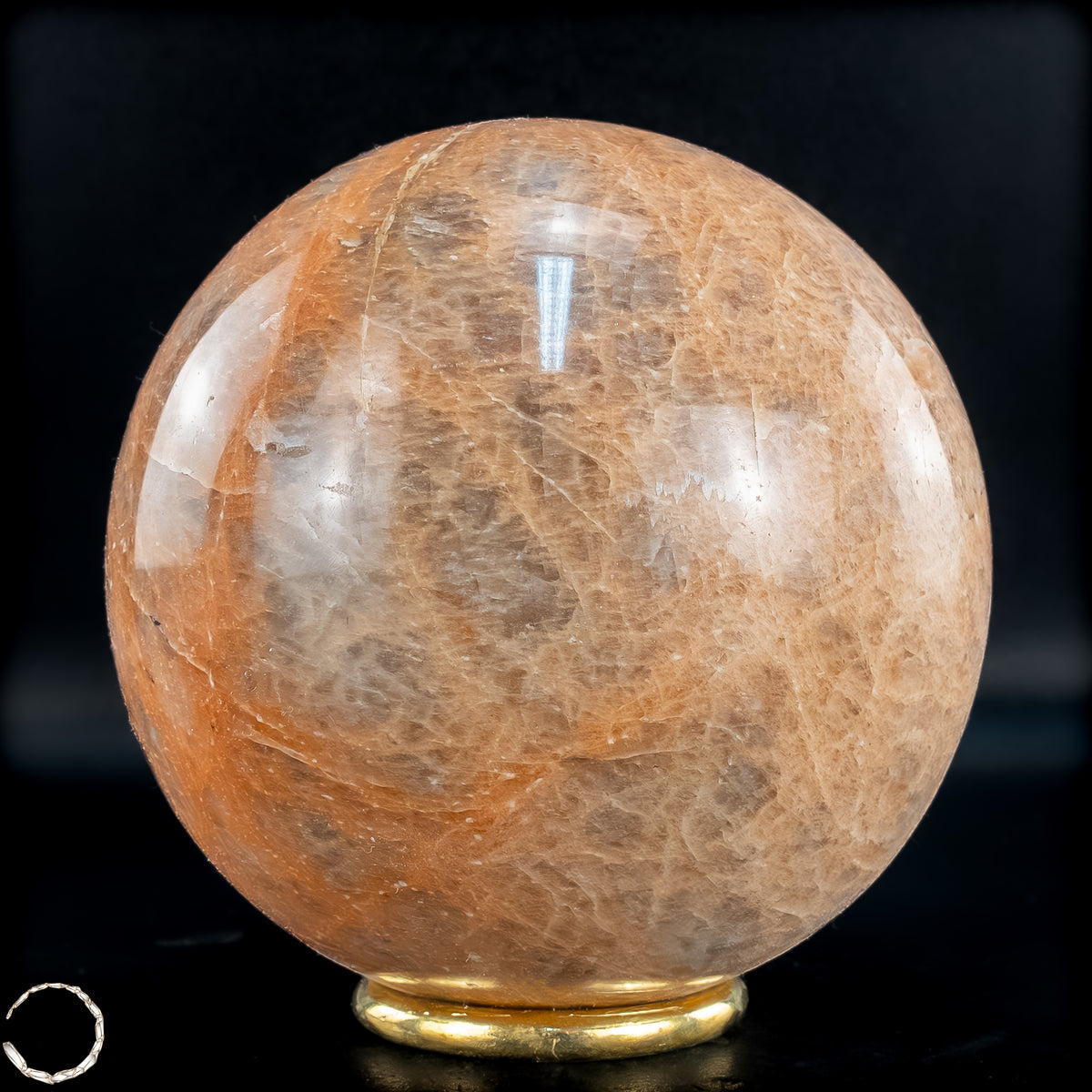 Natürlicher Pfirsich-Mondstein Kristall-Kugel - 1090,94g - 97mm