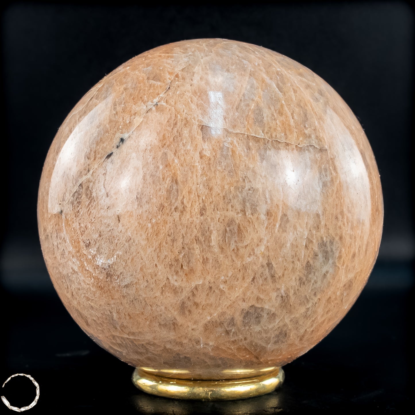 Natürlicher Pfirsich-Mondstein Kristall-Kugel - 1090,94g - 97mm