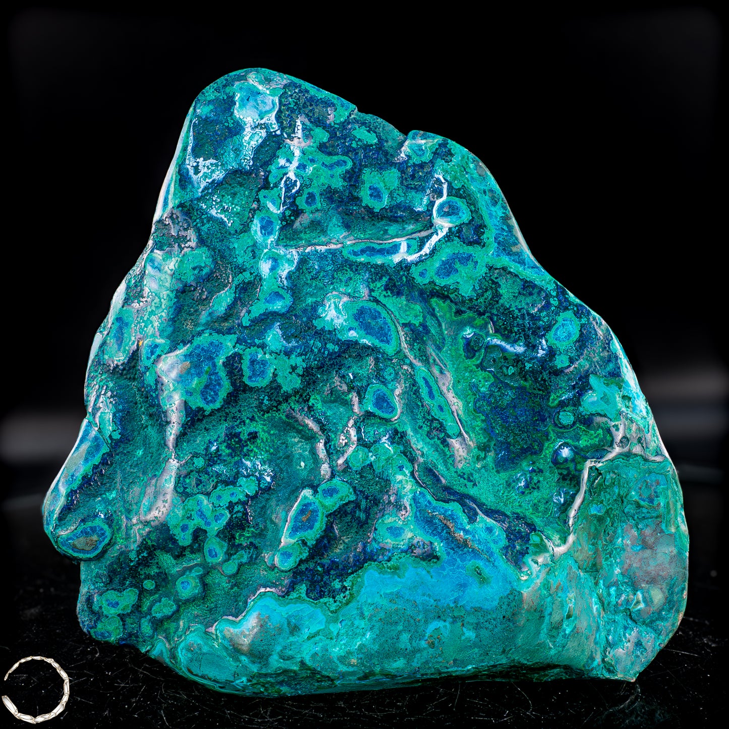 Botryoidaler Chrysokolla, Malachit und Azurit, sehr selten - 1761,25g