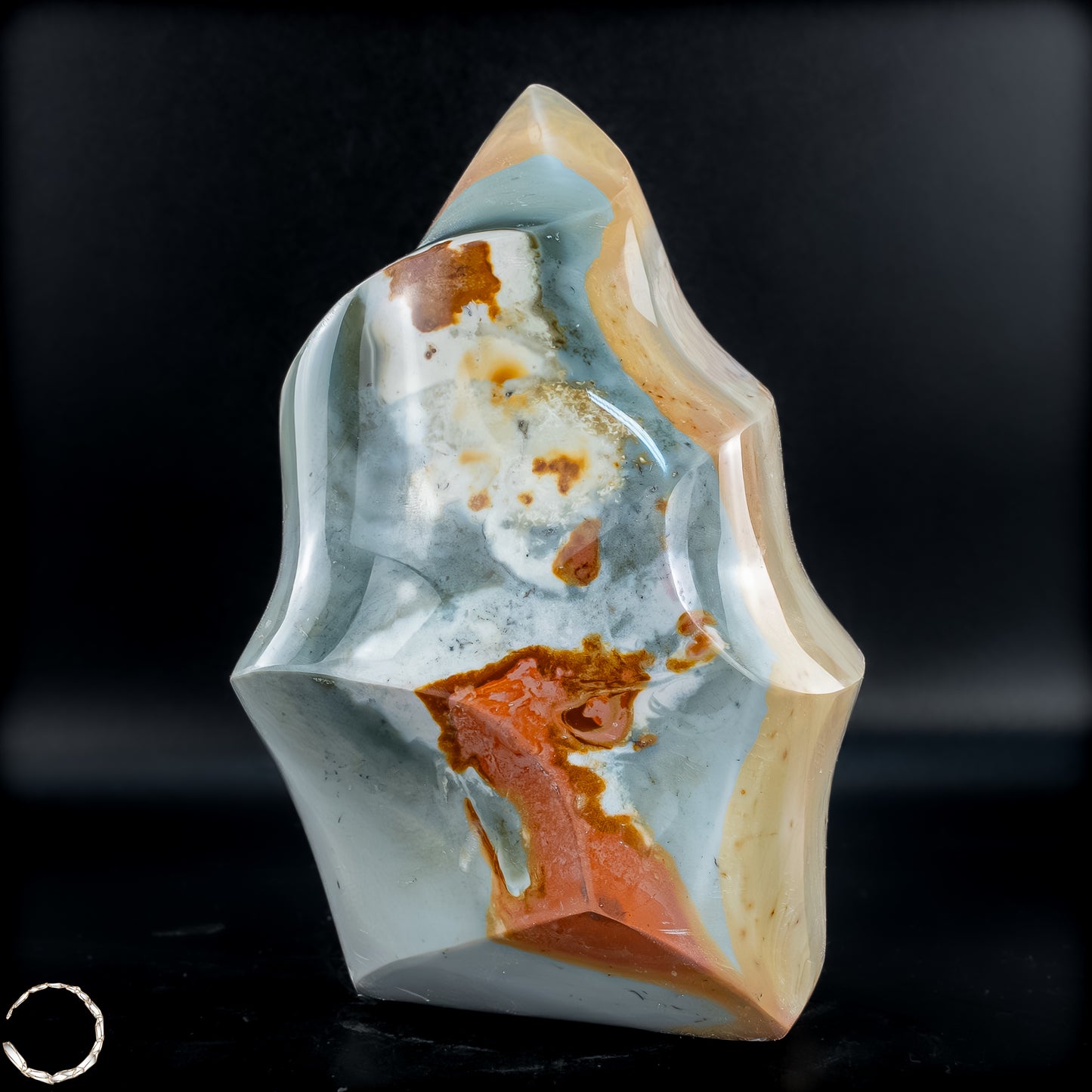 Natürliche Polychrome Jaspis Kristall-Flamme - 710,33g