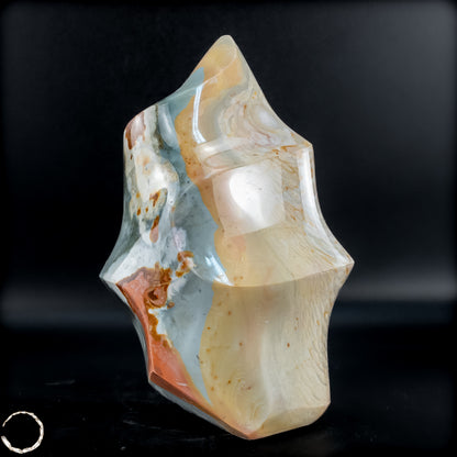 Natürliche Polychrome Jaspis Kristall-Flamme - 710,33g