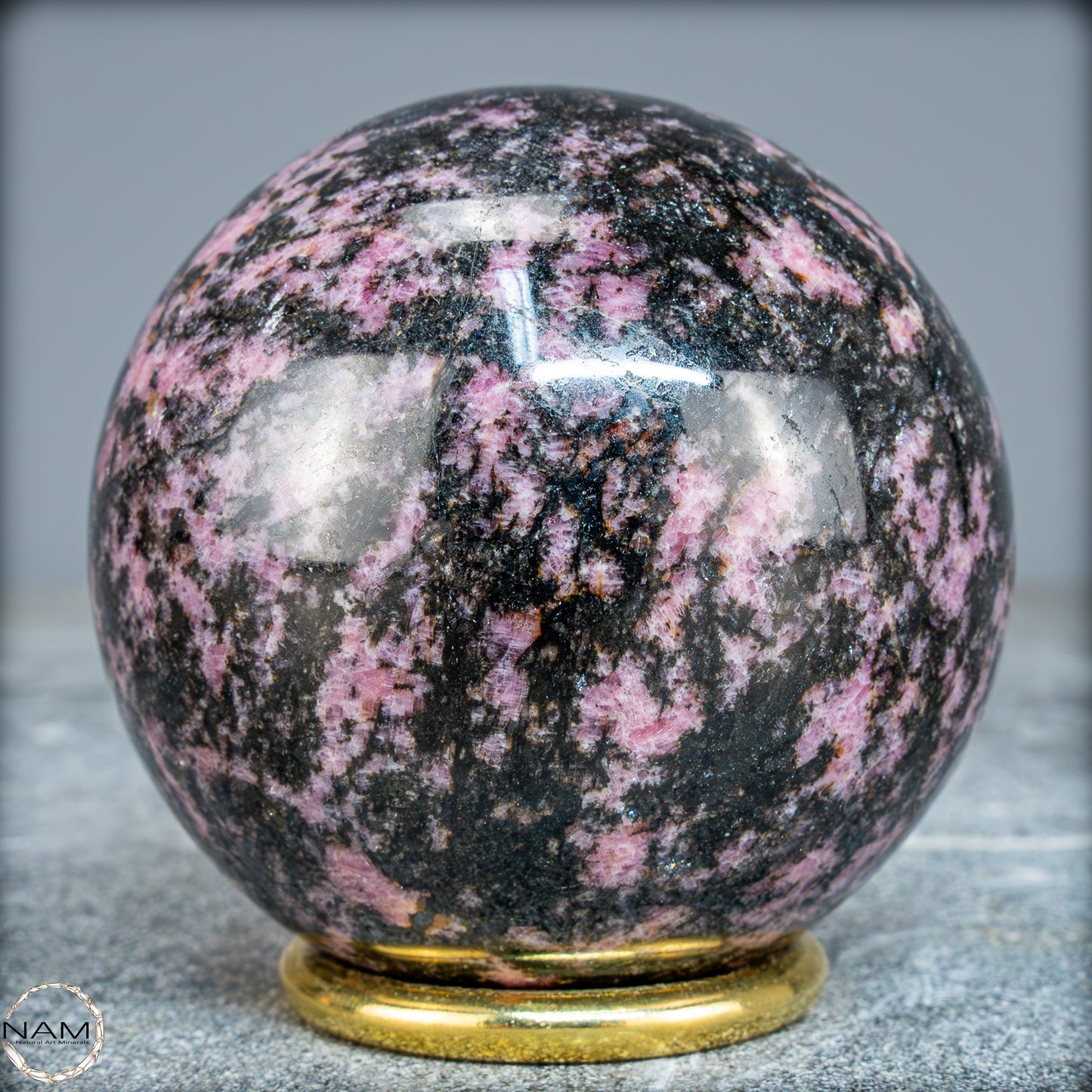 Natürliche Rhodonit-Kristall Kugel - 614,35g - 70mm