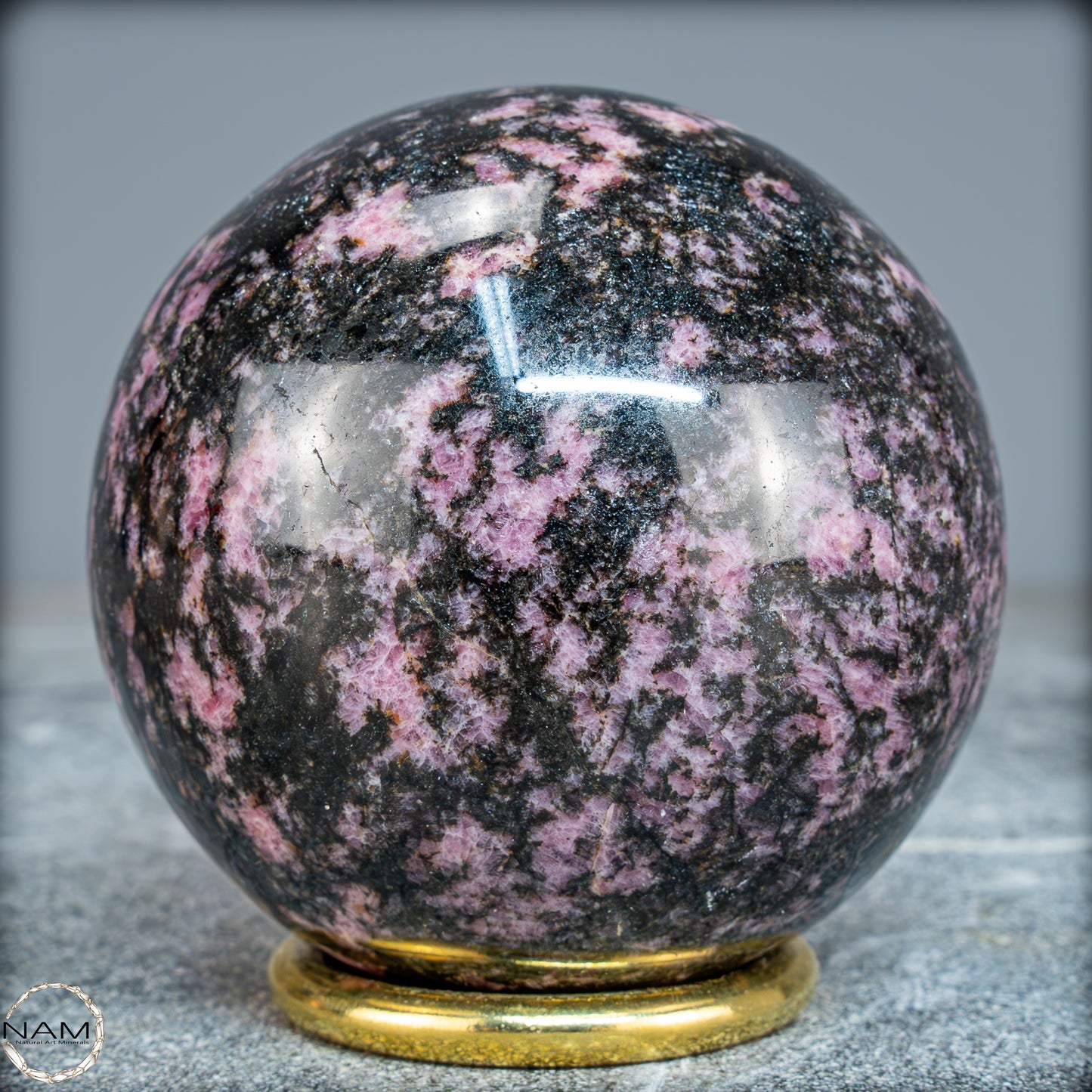 Natürliche Rhodonit-Kristall Kugel - 614,35g - 70mm