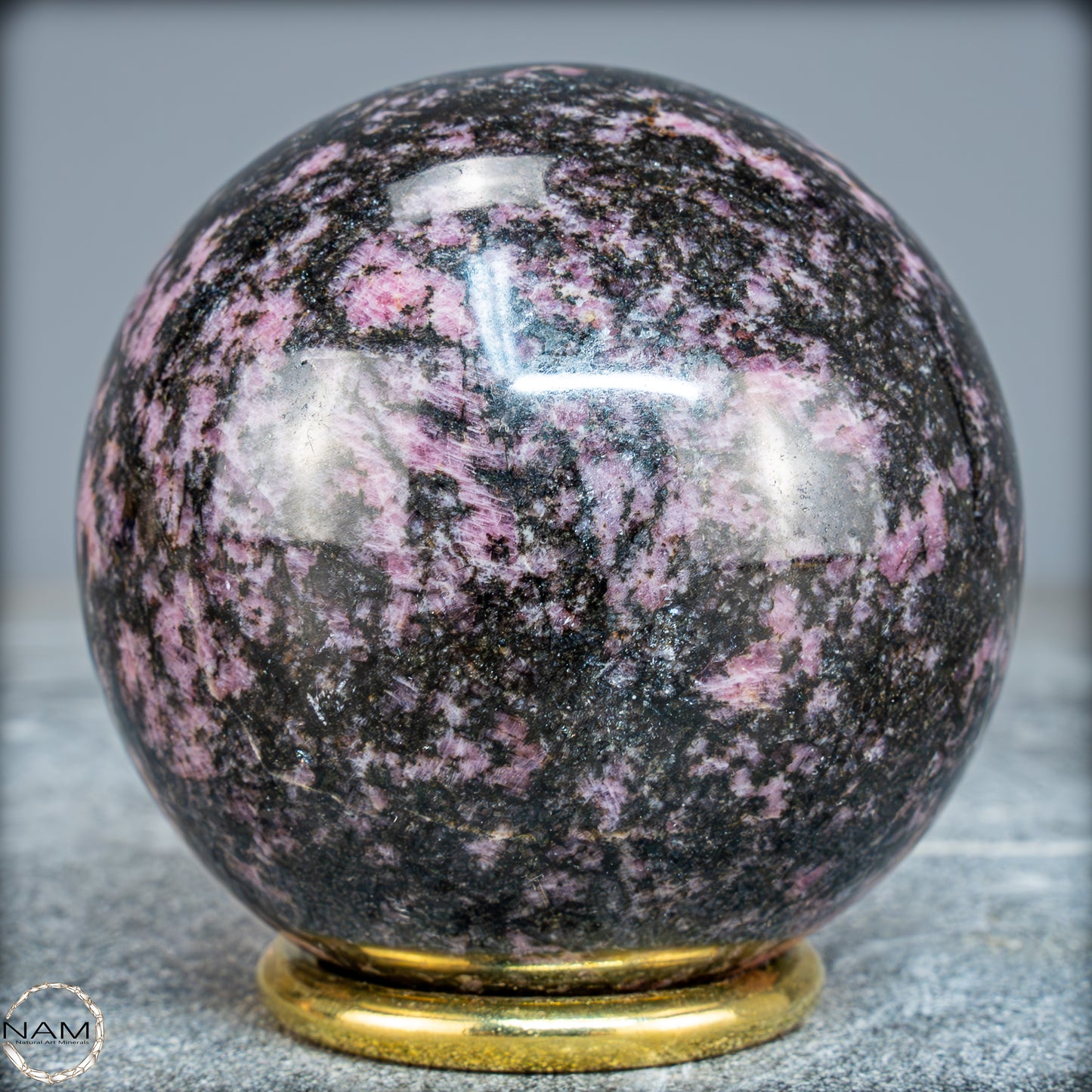 Natürliche Rhodonit-Kristall Kugel - 614,35g - 70mm