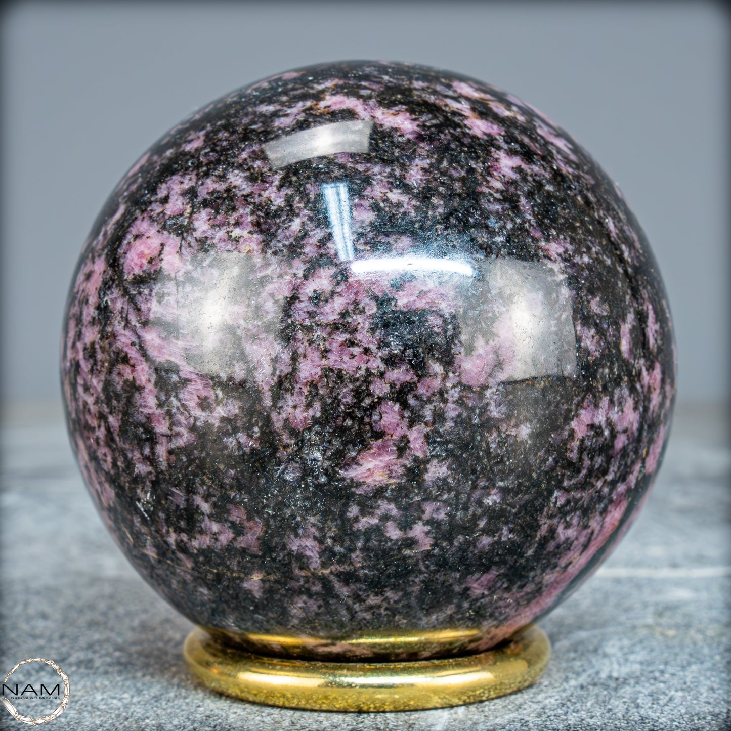 Natürliche Rhodonit-Kristall Kugel - 614,35g - 70mm