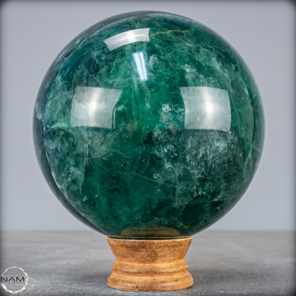 Natürliche Grüne Fluorit Kristallkugel, China - 2632,91g - 123mm