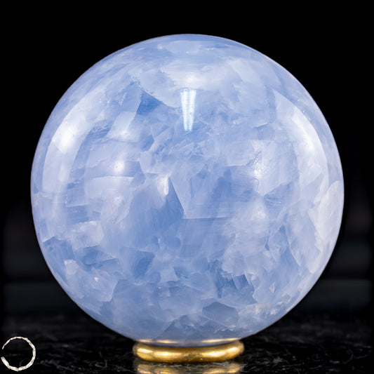 Natürliche Blaue Calcit-Kristall Kugel - 621,27g
