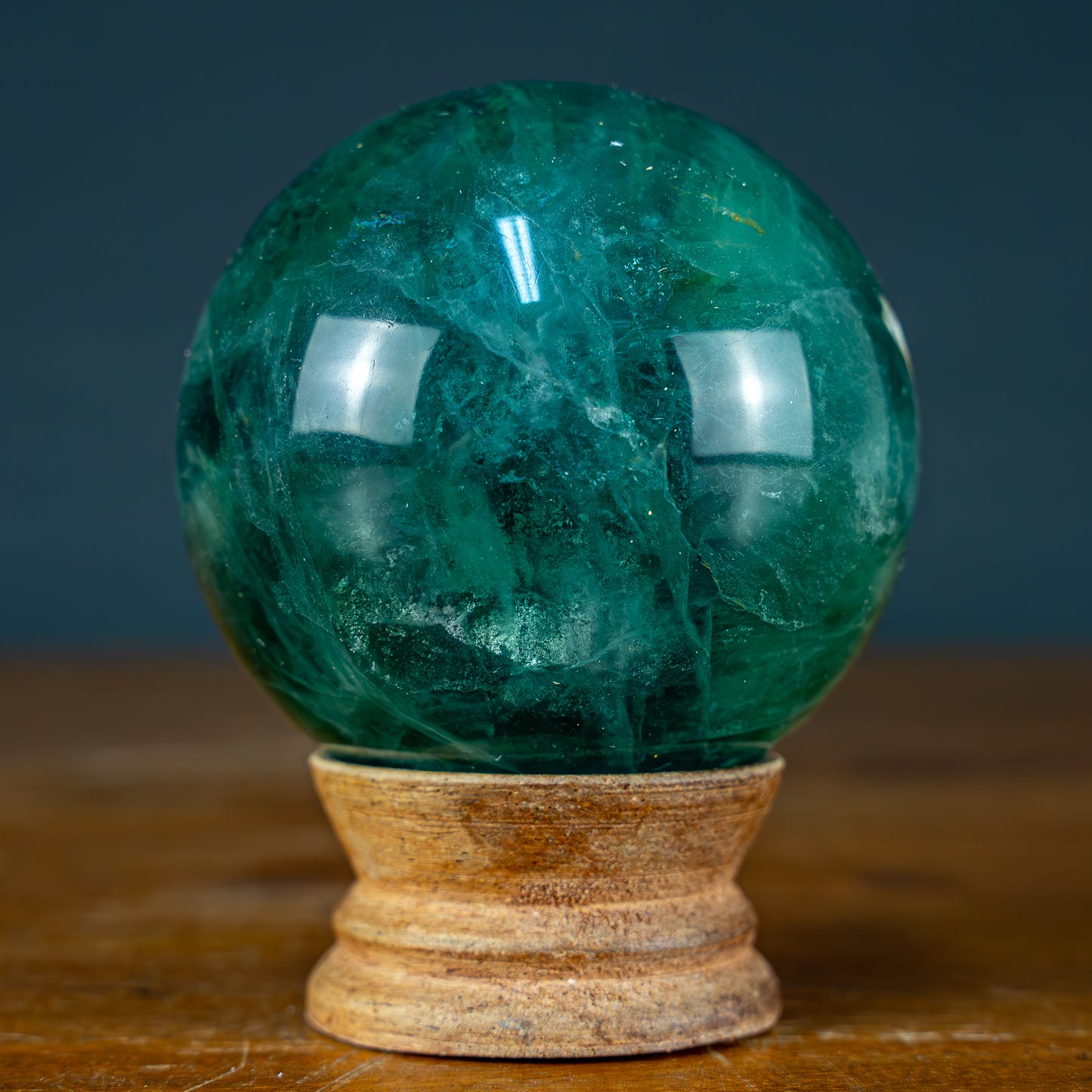 Naturliche Grüne Fluorit Kugel, China - 521,39g - 67,8mm