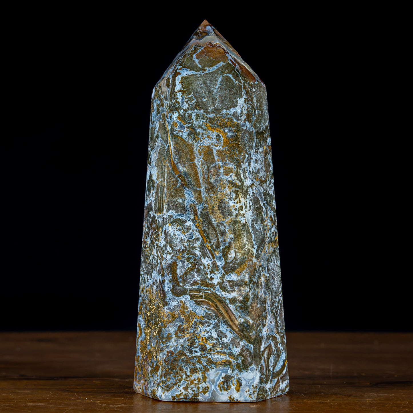 Jaspis-Achat Obelisk - 1518,52g