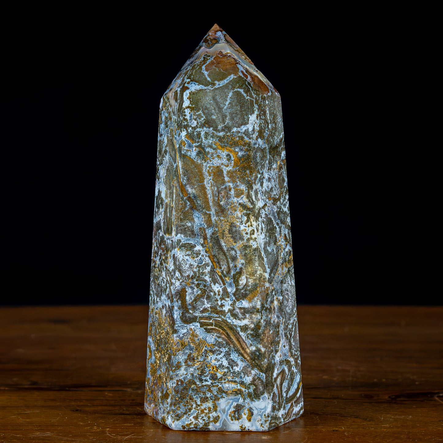 Jaspis-Achat Obelisk - 1518,52g