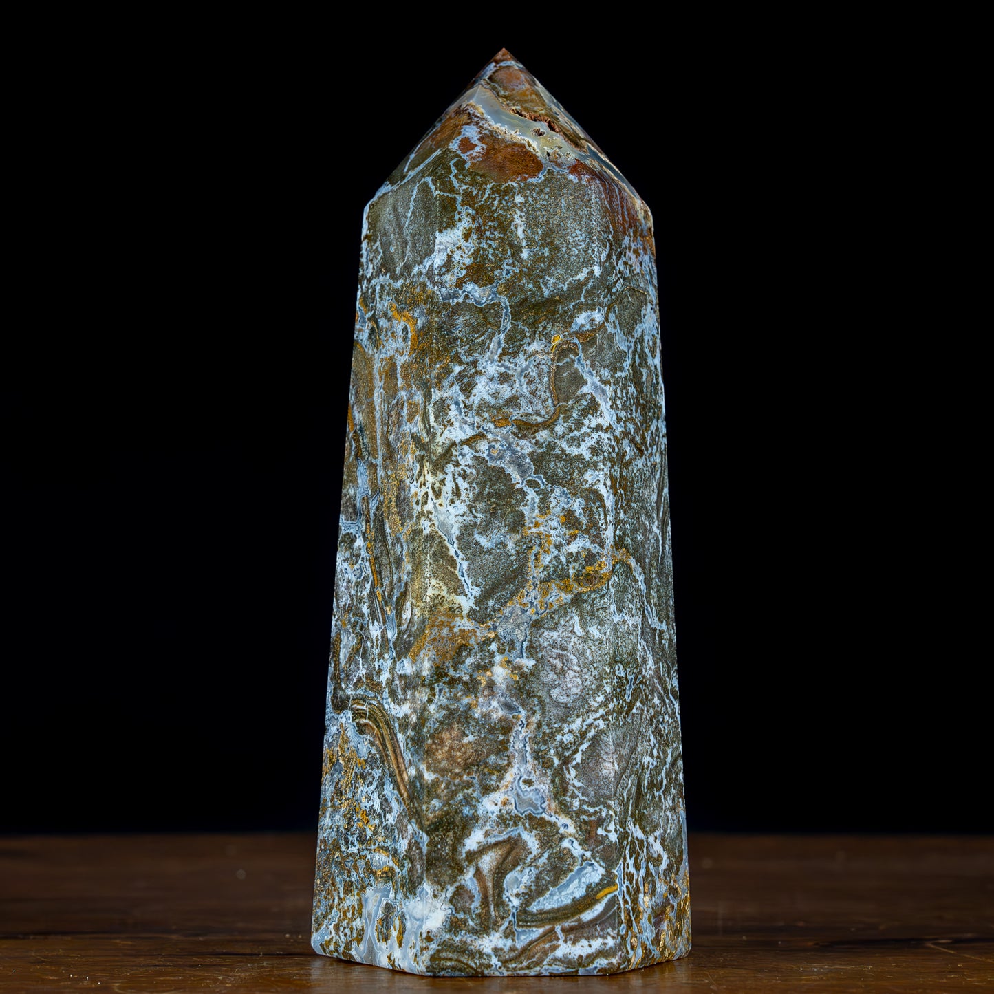 Jaspis-Achat Obelisk - 1518,52g