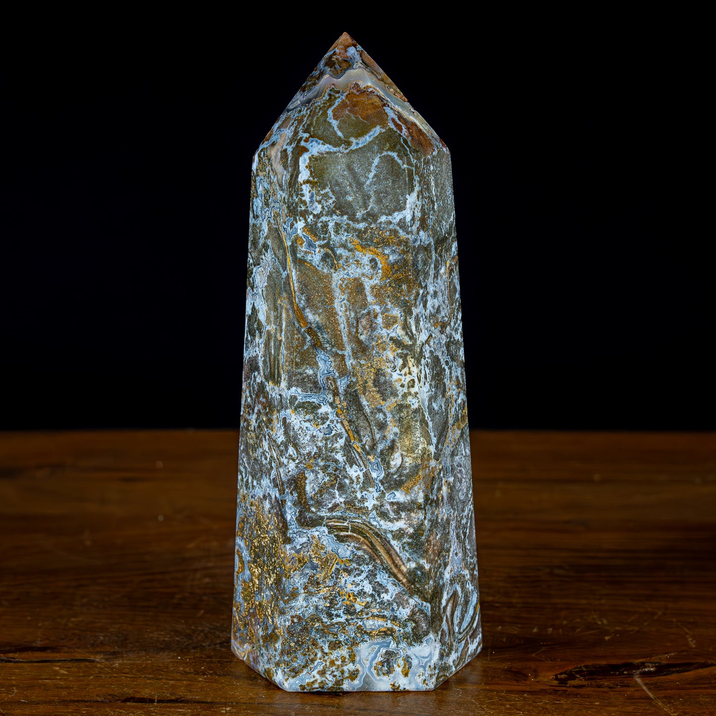 Jaspis-Achat Obelisk - 1518,52g