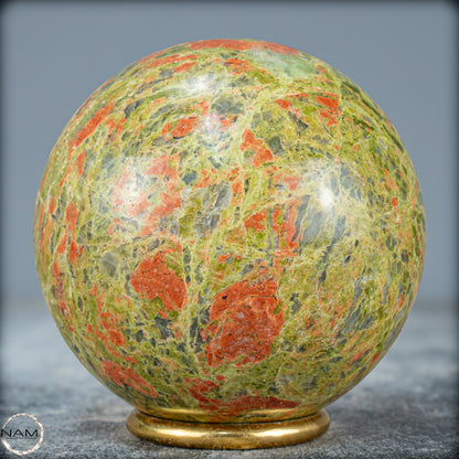 Natürliche Unakit-Kristall Kugel aus Indien - 802,35g - 80mm