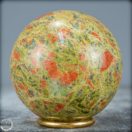Natürliche Unakit-Kristall Kugel aus Indien - 802,35g - 80mm