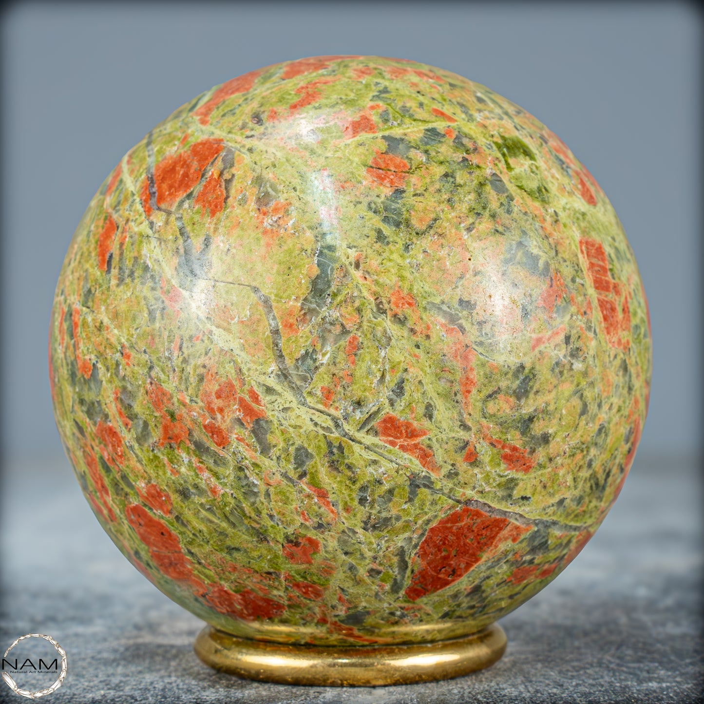 Natürliche Unakit-Kristall Kugel aus Indien - 802,35g - 80mm