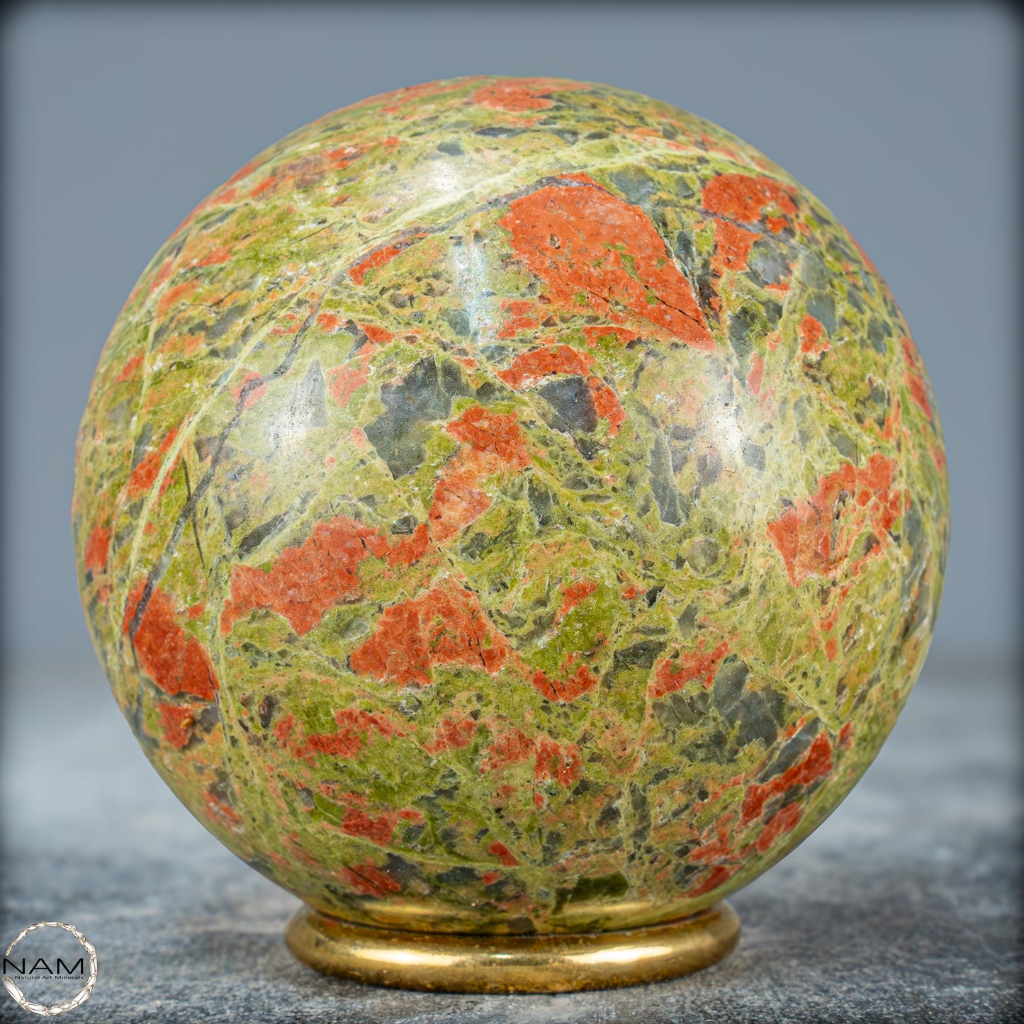 Natürliche Unakit-Kristall Kugel aus Indien - 802,35g - 80mm