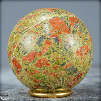 Natürliche Unakit-Kristall Kugel aus Indien - 802,35g - 80mm