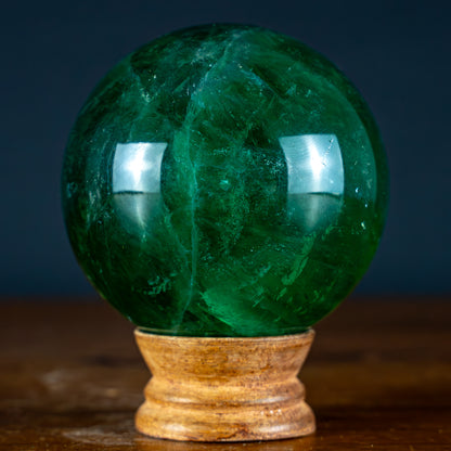 Naturliche Grüne Fluorit Kugel, China - 834,81g - 79,2mm