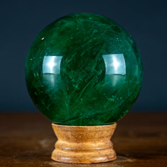 Naturliche Grüne Fluorit Kugel, China - 834,81g - 79,2mm