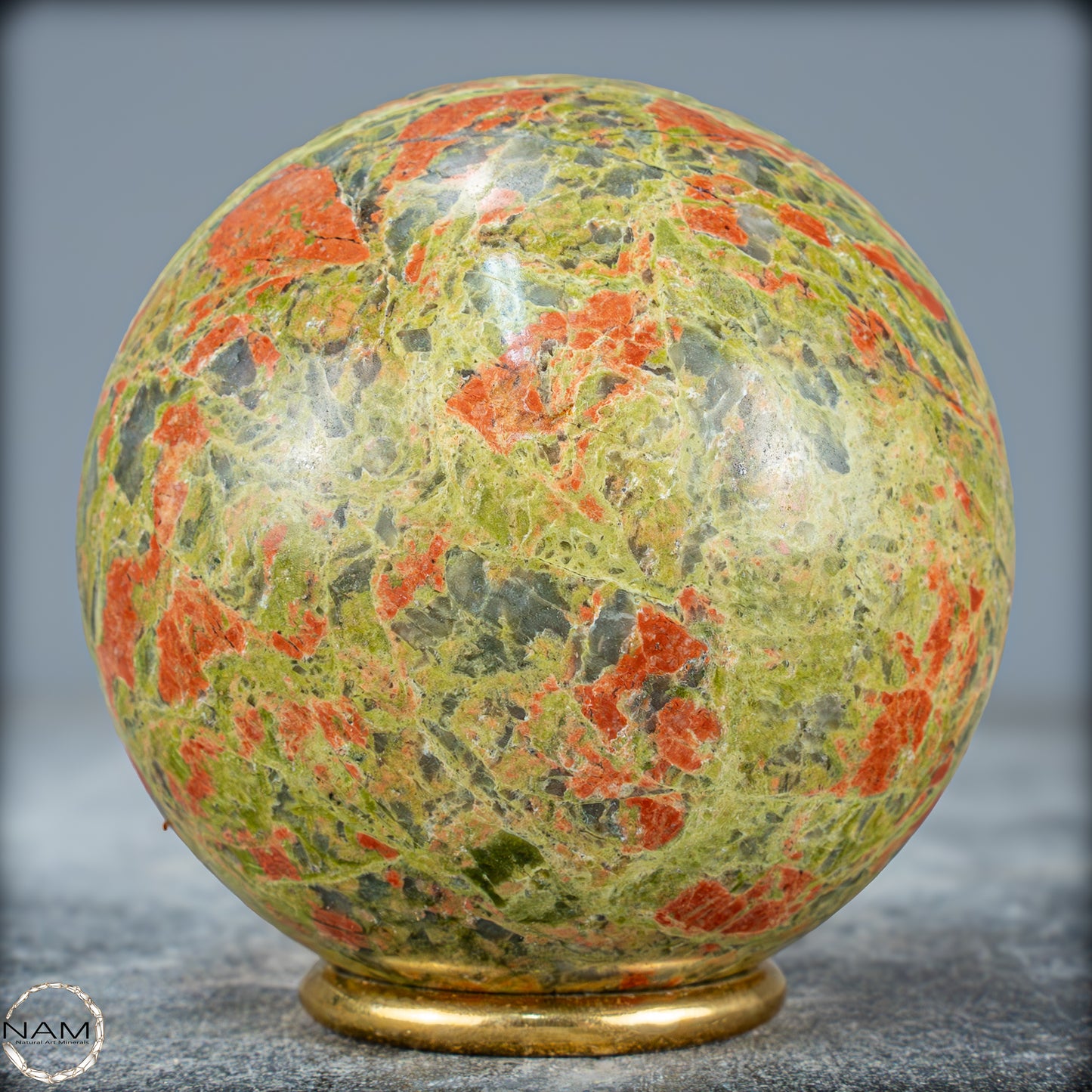 Natürliche Unakit-Kristall Kugel aus Indien - 802,35g - 80mm