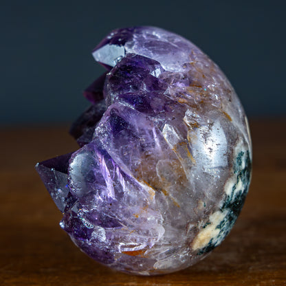 Wunderschönes Lila-Grünes Amethyst Ei Druse  – 187,59g