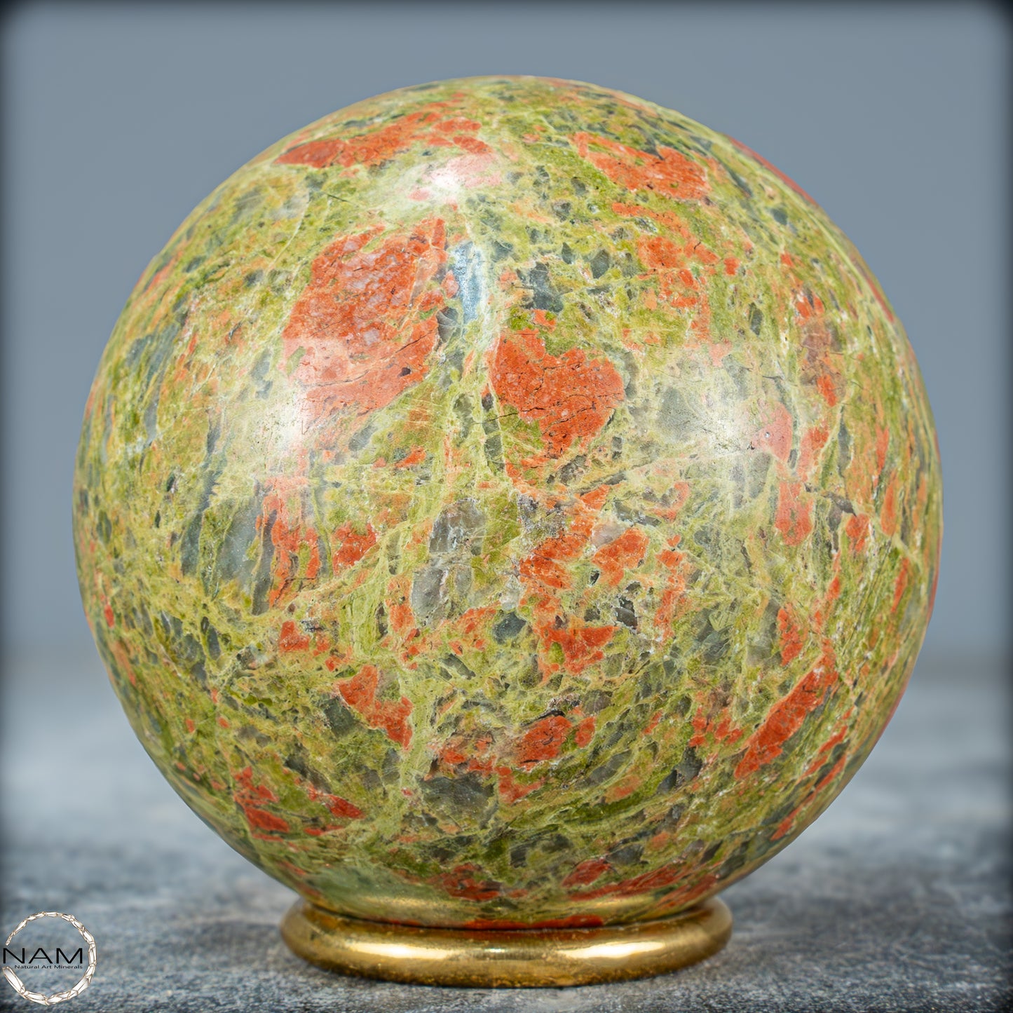 Natürliche Unakit-Kristall Kugel aus Indien - 802,35g - 80mm