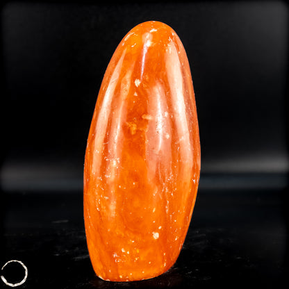 Natürliche Orangencalcit Kristall-Freiform - 523,23g