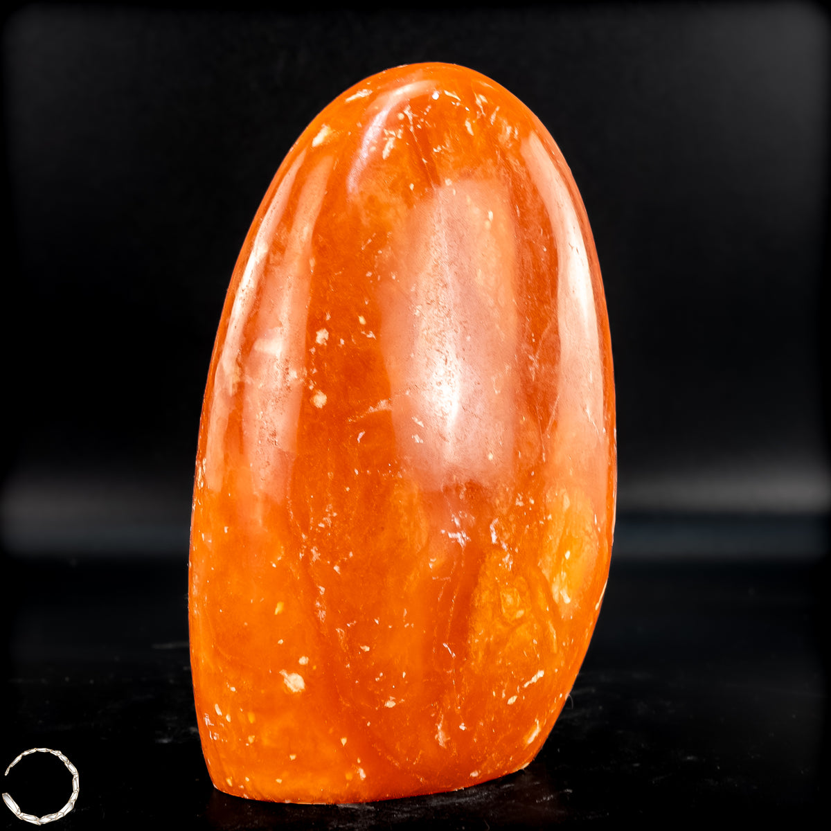 Natürliche Orangencalcit Kristall-Freiform - 523,23g