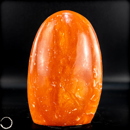 Natürliche Orangencalcit Kristall-Freiform - 523,23g