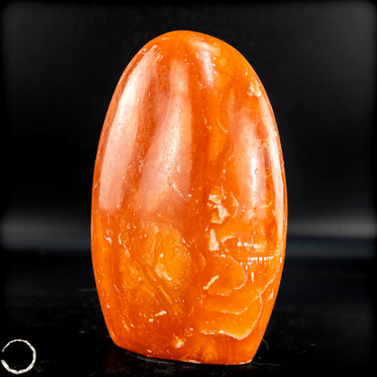 Natürliche Orangencalcit Kristall-Freiform - 523,23g