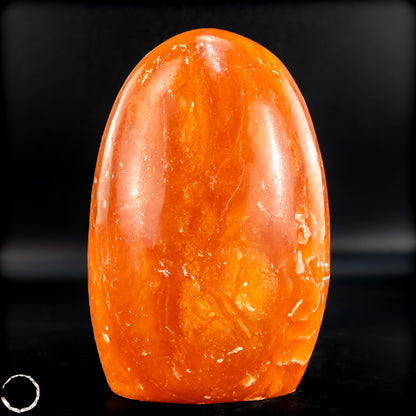 Natürliche Orangencalcit Kristall-Freiform - 523,23g
