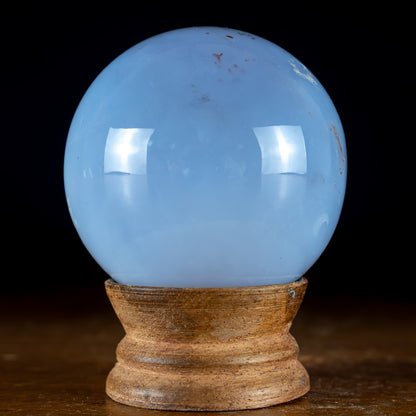 Blauer Chalcedon als Kugel - 302,02g - 60,5mm