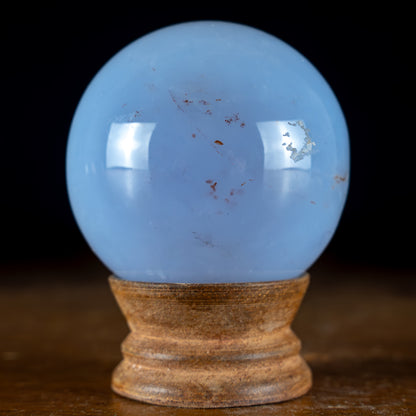 Blauer Chalcedon als Kugel - 302,02g - 60,5mm