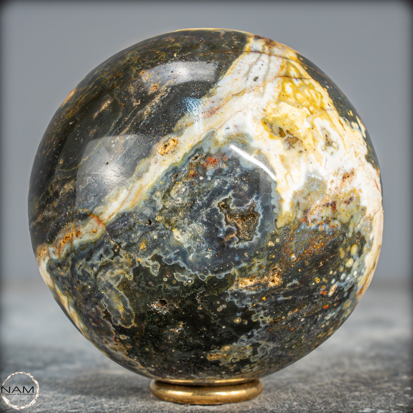Natürliche Ozean-Jaspis Kugel - 859,35g - 87mm