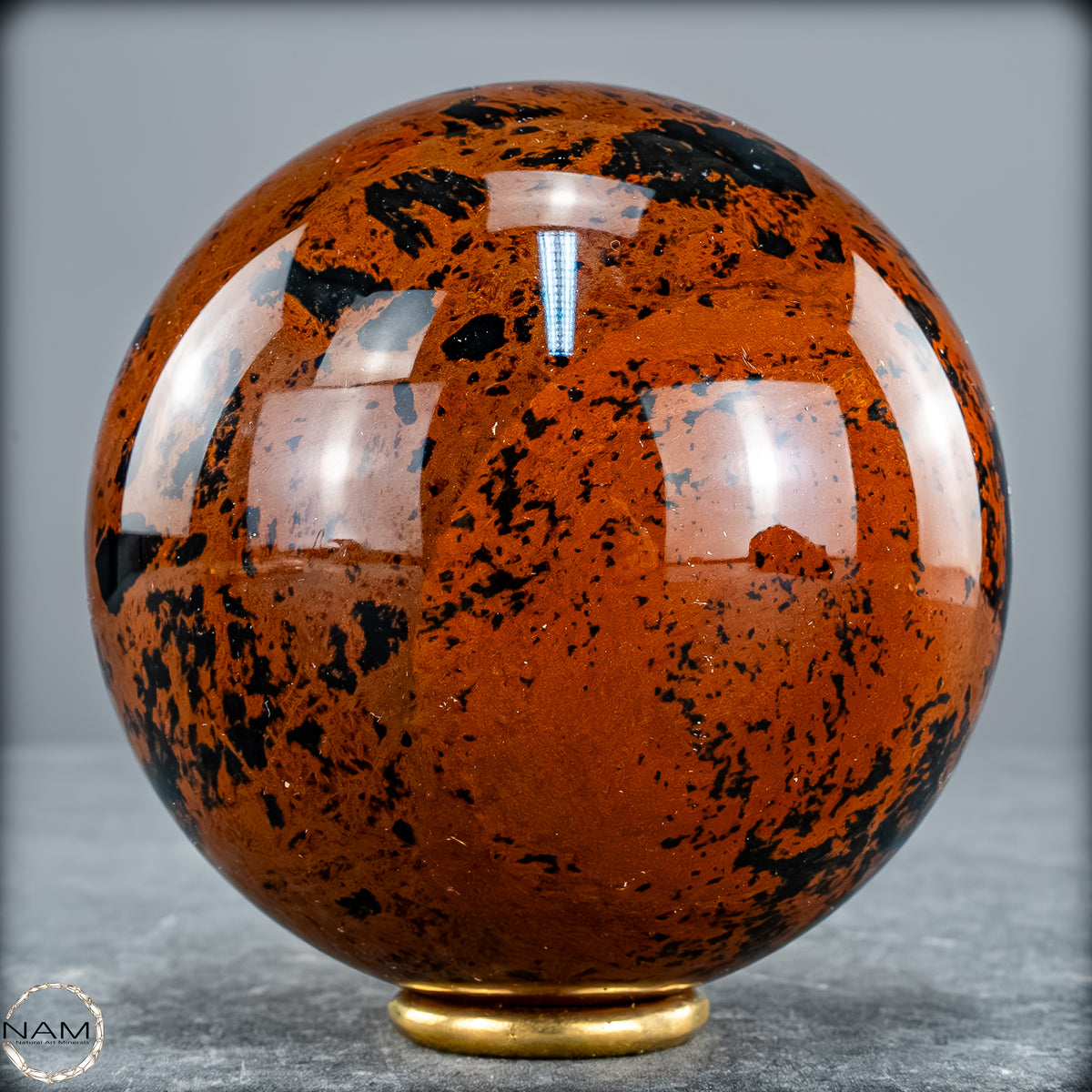 Natürliche Mahagoni-Obsidian Kristall-Kugel - 595,95g