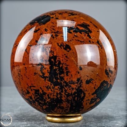 Natürliche Mahagoni-Obsidian Kristall-Kugel - 595,95g