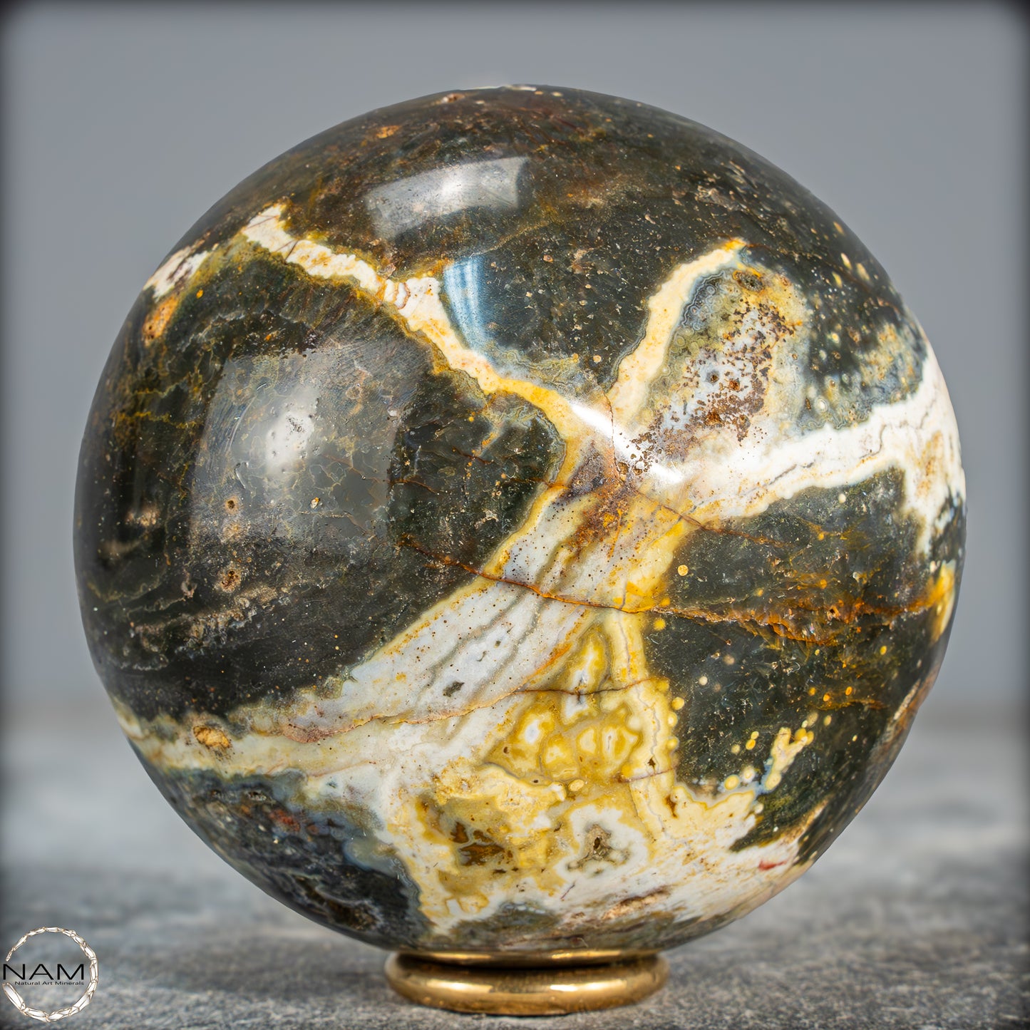 Natürliche Ozean-Jaspis Kugel - 859,35g - 87mm