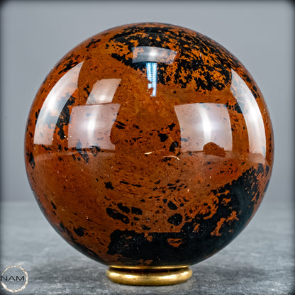 Natürliche Mahagoni-Obsidian Kristall-Kugel - 595,95g