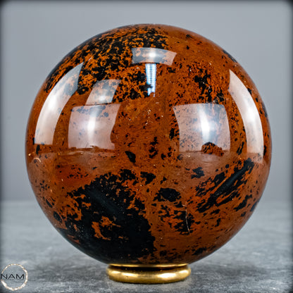 Natürliche Mahagoni-Obsidian Kristall-Kugel - 595,95g
