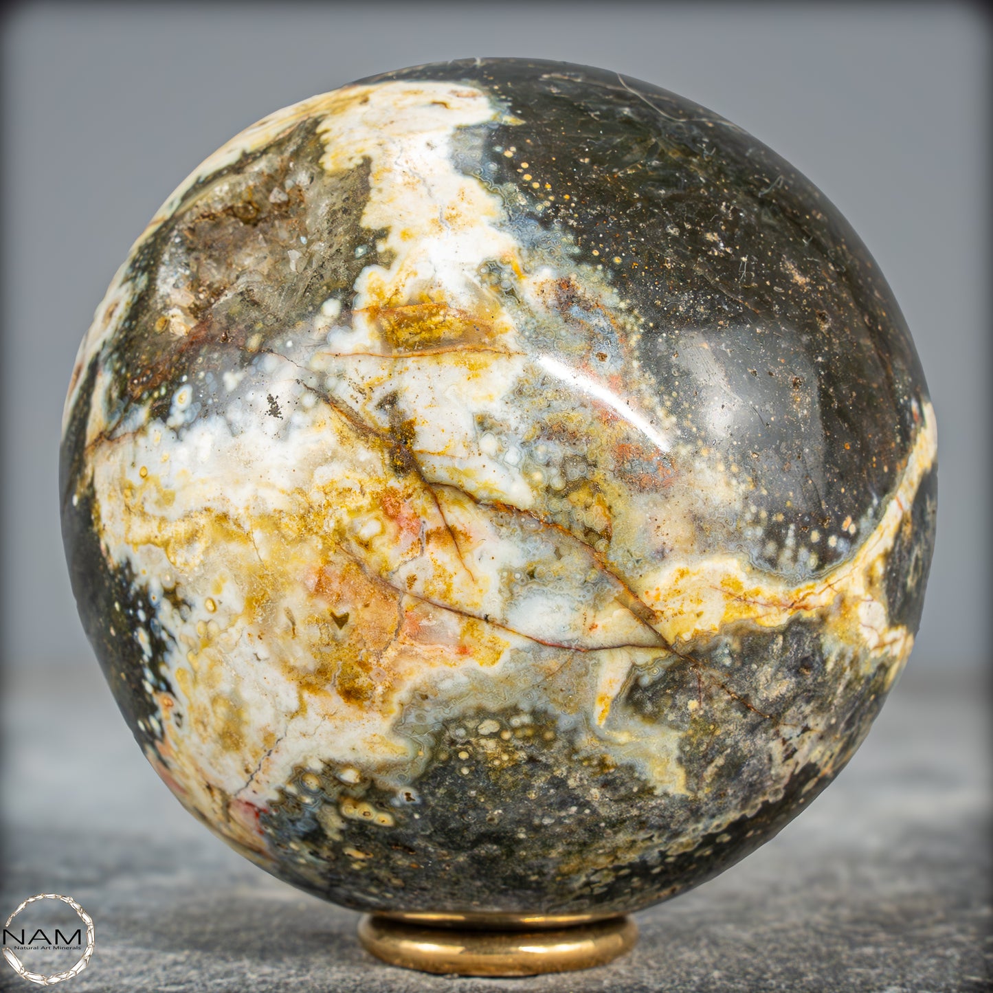 Natürliche Ozean-Jaspis Kugel - 859,35g - 87mm