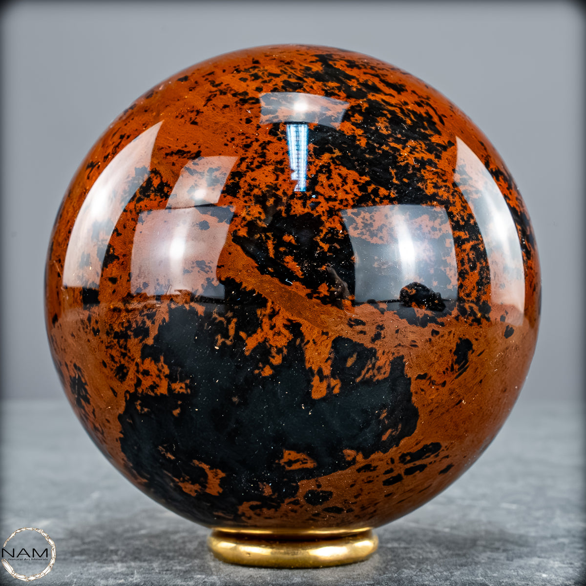 Natürliche Mahagoni-Obsidian Kristall-Kugel - 595,95g