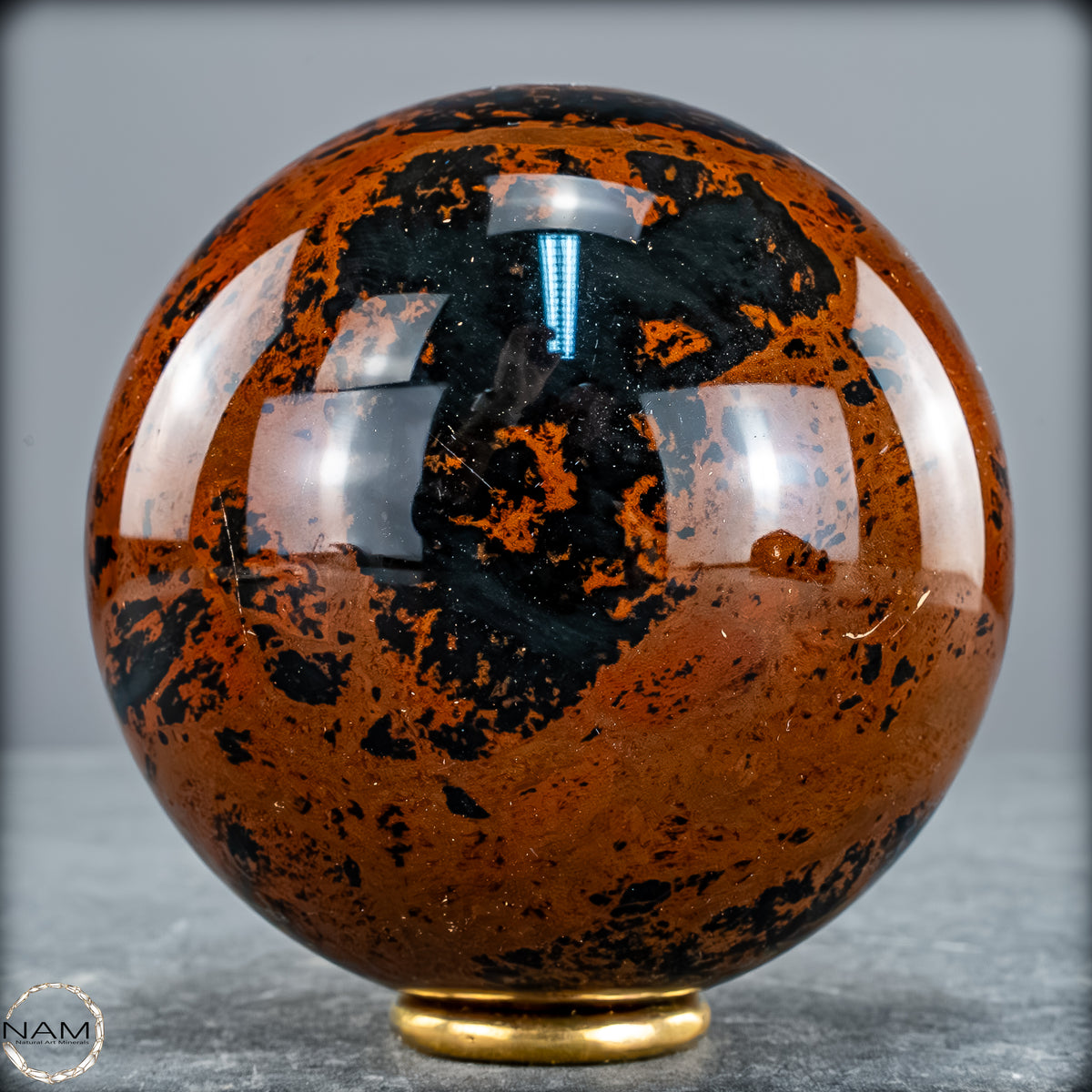Natürliche Mahagoni-Obsidian Kristall-Kugel - 595,95g