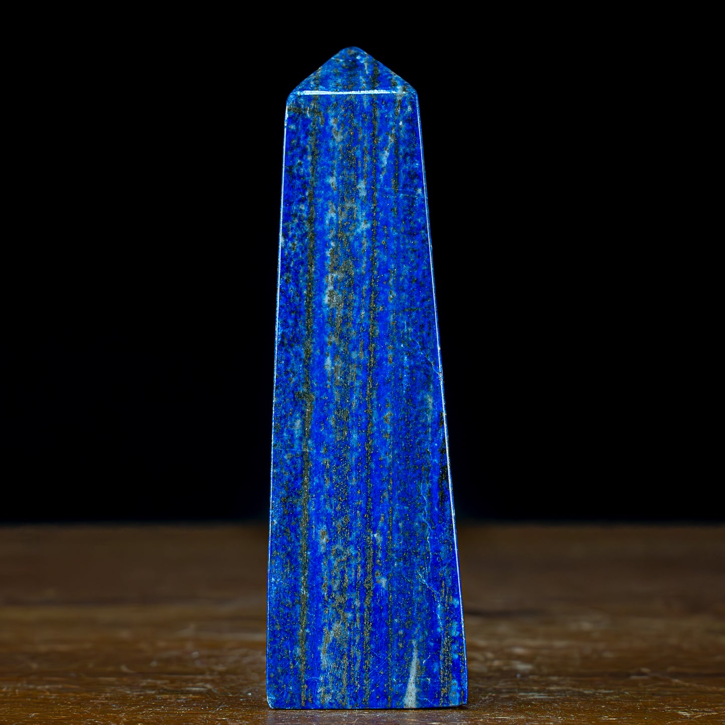 Natürlicher Königsblauer Lapislazuli Kristall-Obelisk, Spitzenqualität - 338,85g