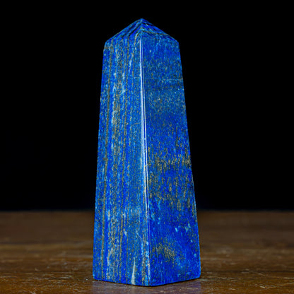 Natürlicher Königsblauer Lapislazuli Kristall-Obelisk, Spitzenqualität - 338,85g